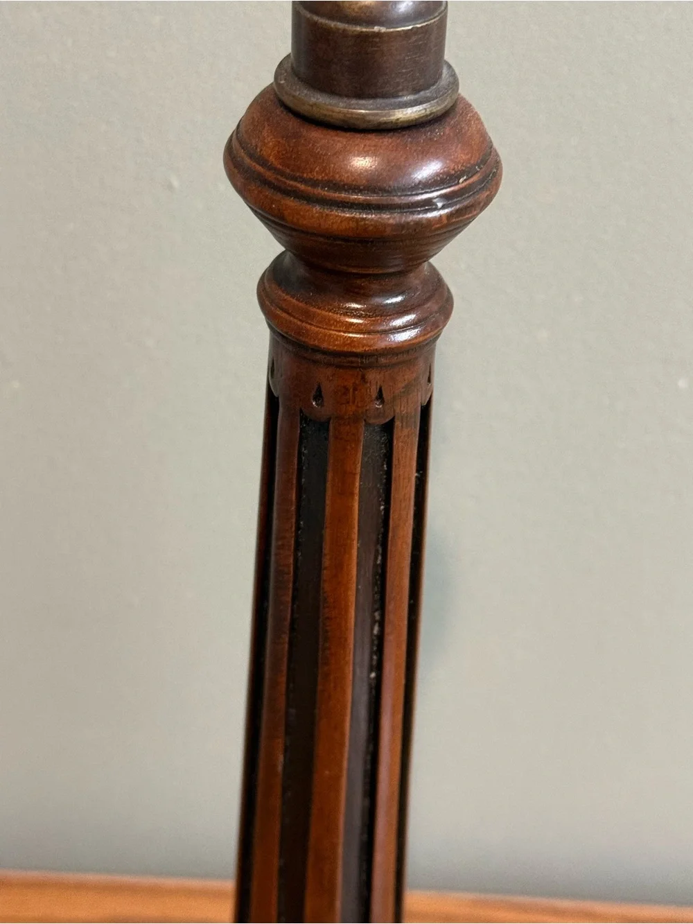Vintage Theodore Alexander Signed Numbered Candlestick Walnut Bronze